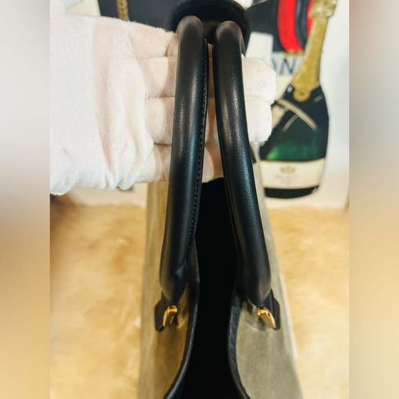 💎 LOEWE TOTE BAG w/ POUCH COWHIDE LEATHER SIZE H 14.74 X L 14” Drop 5.5” - Picture 8 of 13